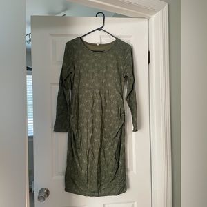 Pinkblush Olive Lace Fitted Long Sleeve Maternity Dress Size Medium